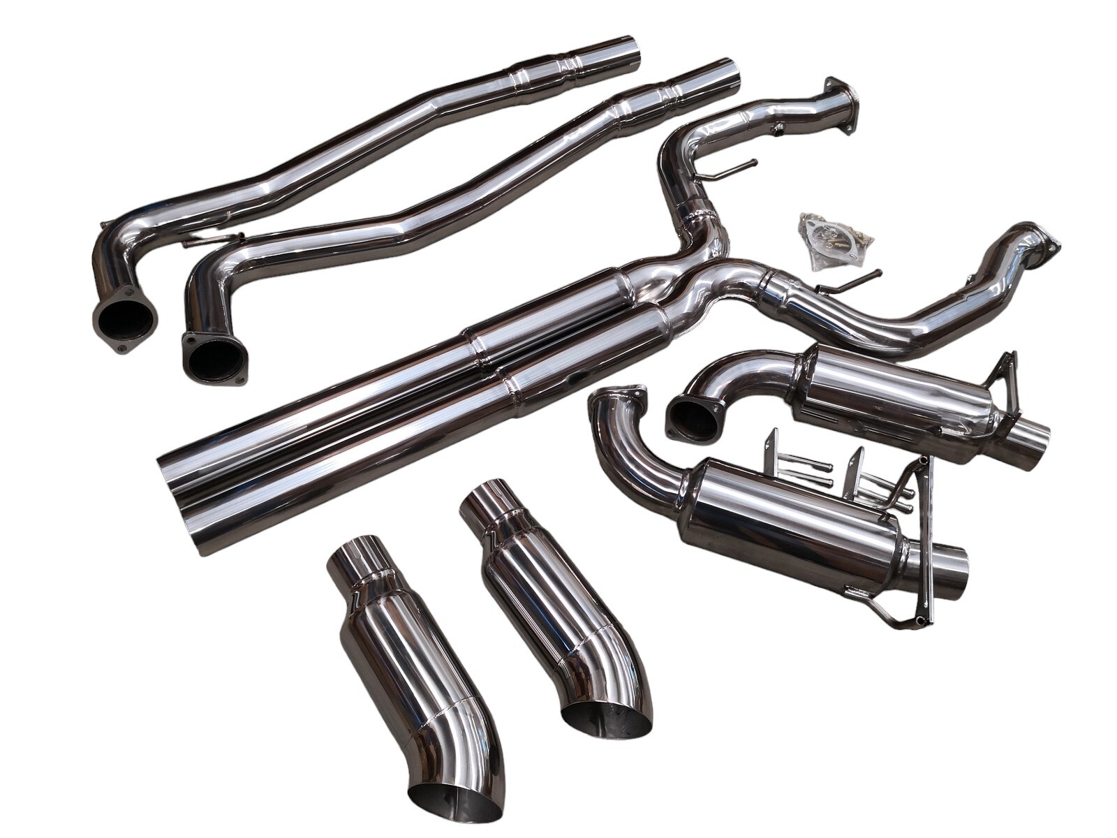 COMMODORE UTE VE VF V8 SUPERLOUD CAT BACK EXHAUST 4.5'DUMP TIPS & 1 7/8 ...