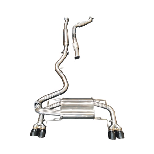 ULTIMATE SERIES TURBO BACK EXHAUST WRX MY11-14/STI MY08-14 HATCH BLACK CHROME TIPS